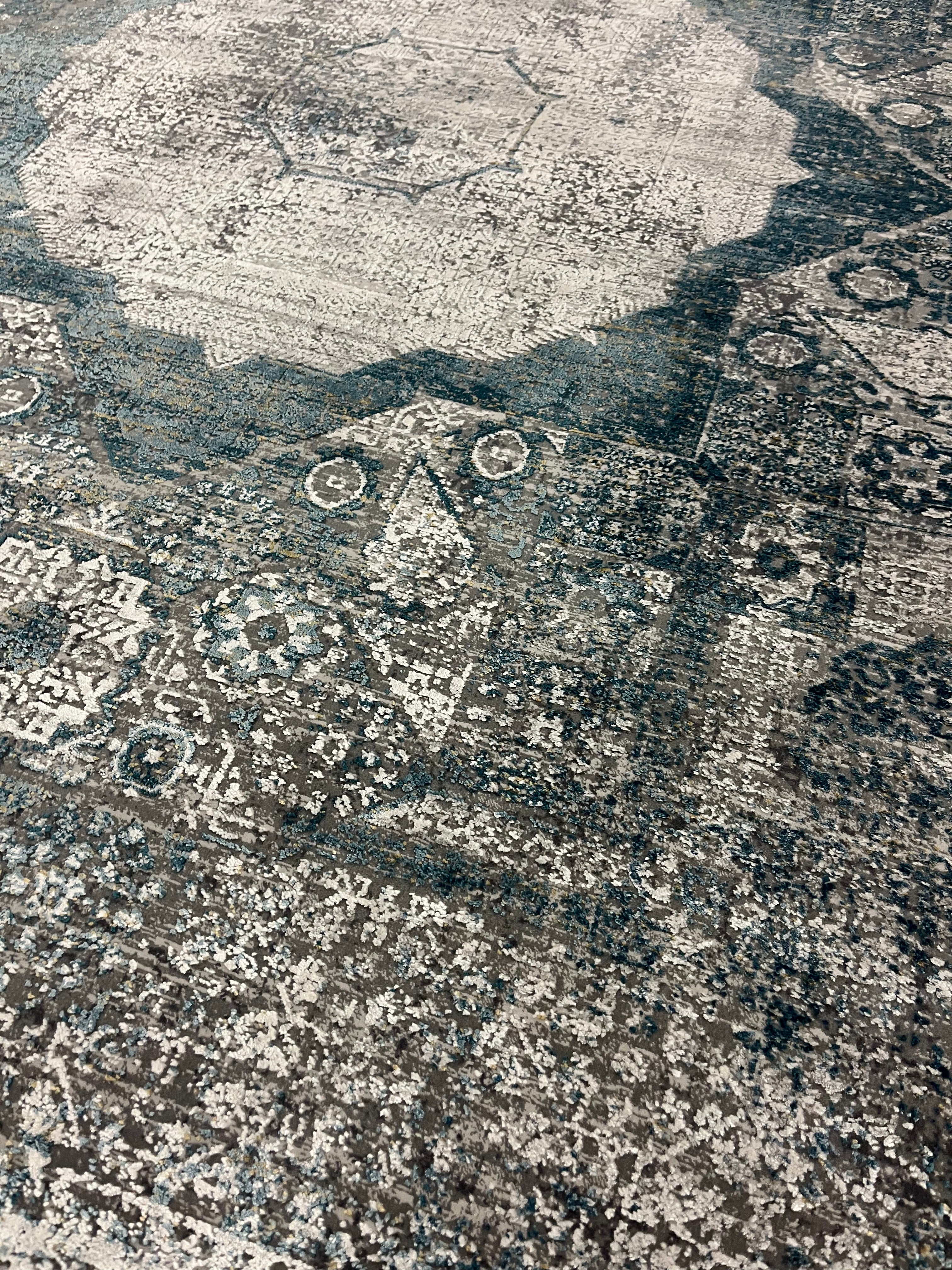 Toros Distressed Mamluk Blue Rug