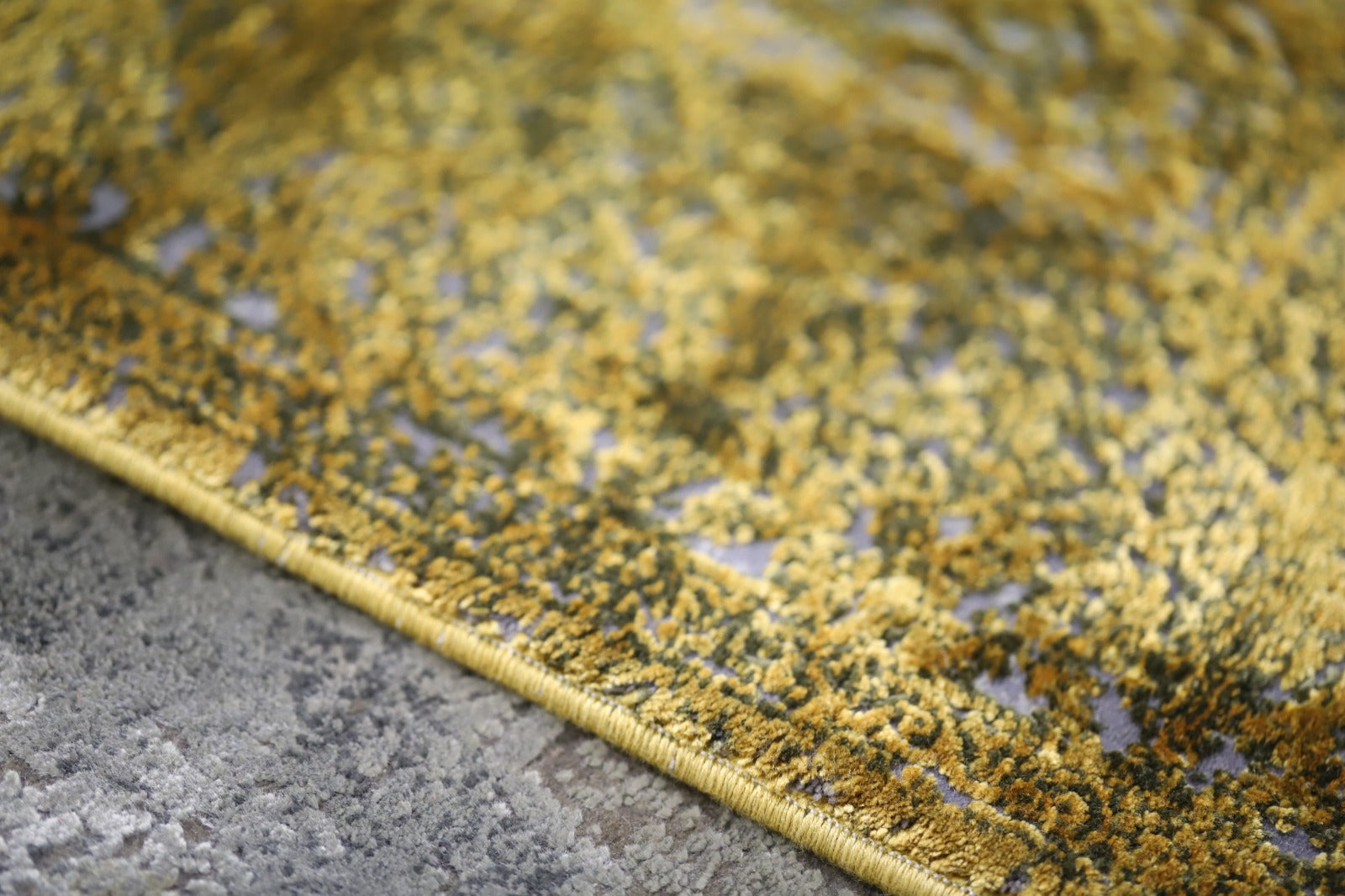 Toros Distressed Medallion Gold Overdyed Rug