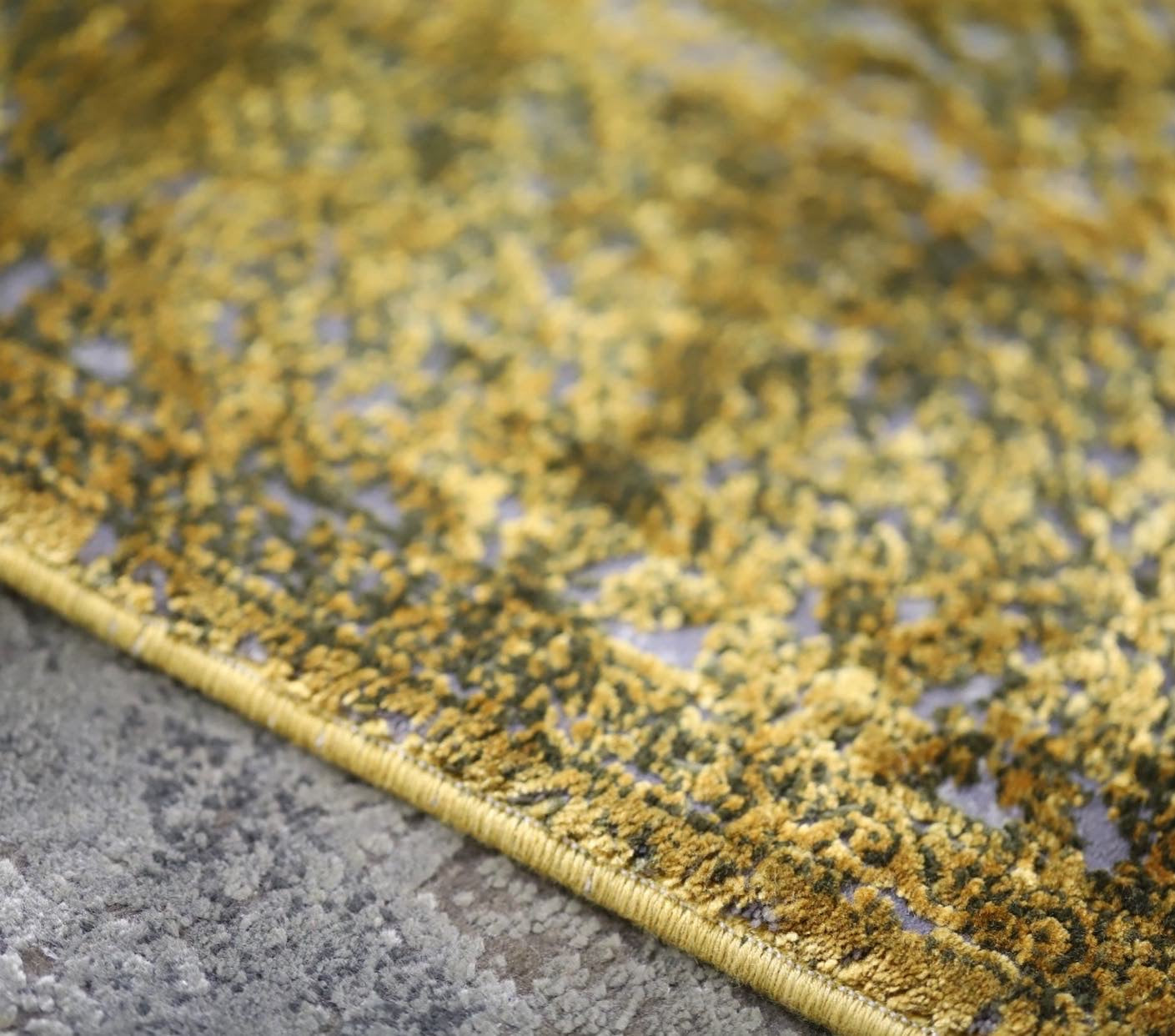 Toros Distressed Medallion Gold Overdyed Rug