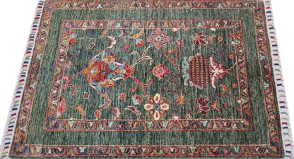 Sultani Green Rug PC 57468 - 1.25m X 0.86m