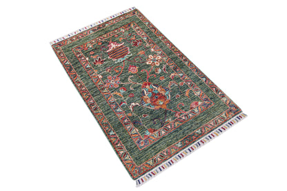 Sultani Green Rug PC 57468 - 1.25m X 0.86m