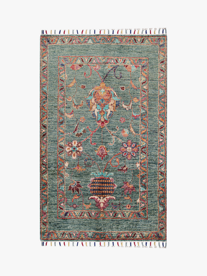 Sultani Green Rug PC 57469 - 1.30m X 0.87m