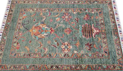 Sultani Green Rug PC 57469 - 1.30m X 0.87m