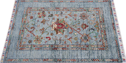 Sultani Blue Rug PC 57473 - 1.29m X 0.80m