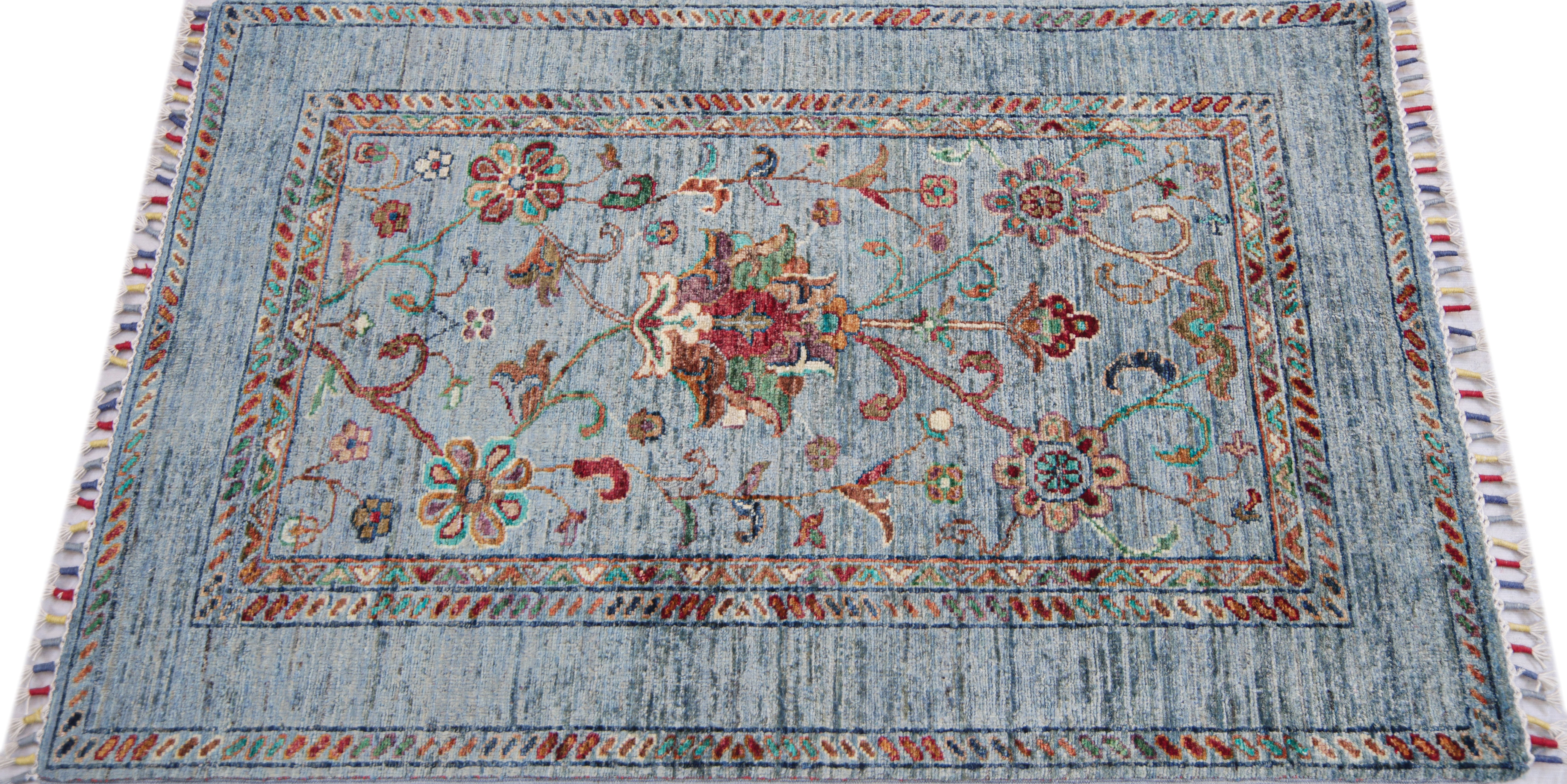 Sultani Blue Rug PC 57473 - 1.29m X 0.80m