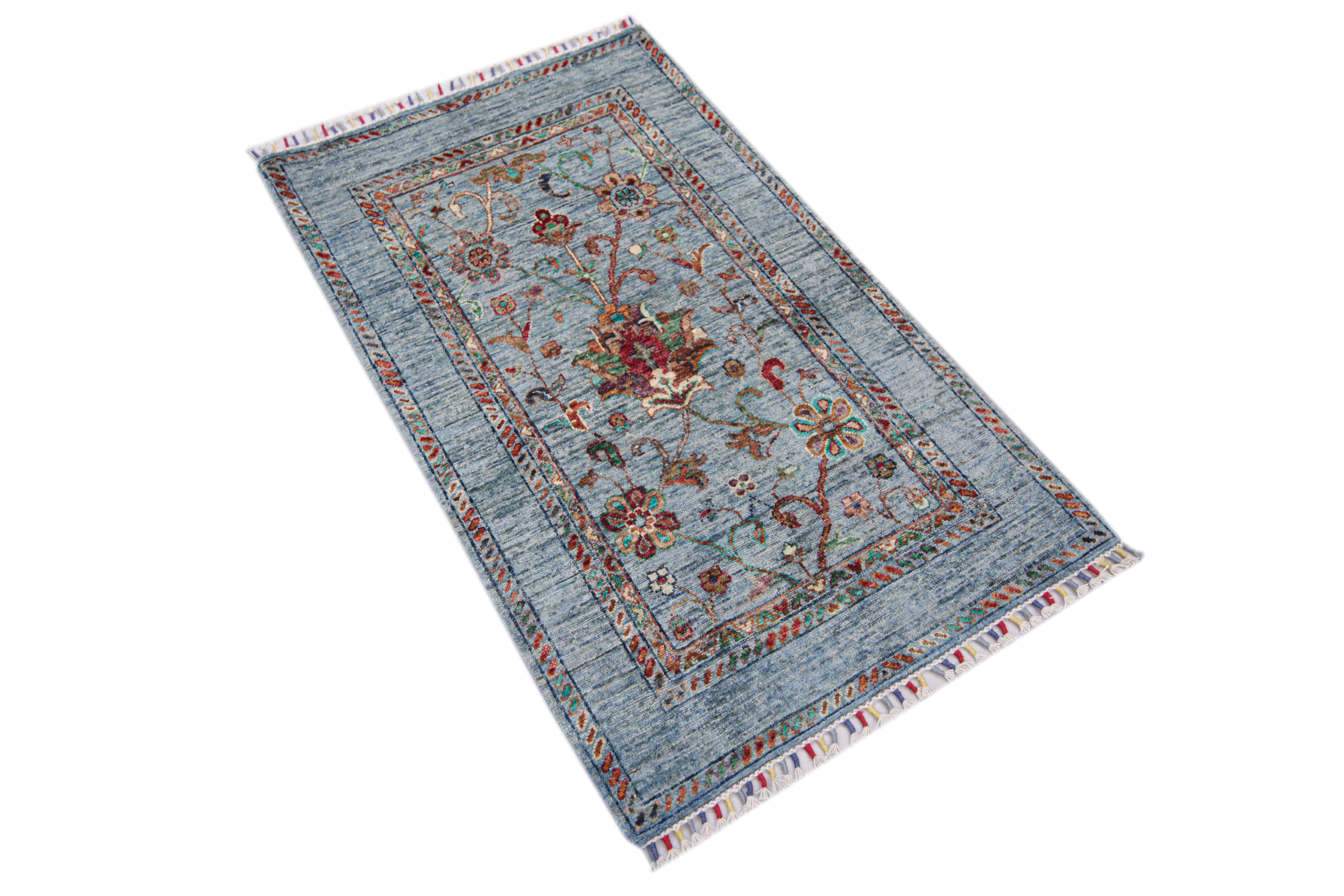 Sultani Blue Rug PC 57473 - 1.29m X 0.80m
