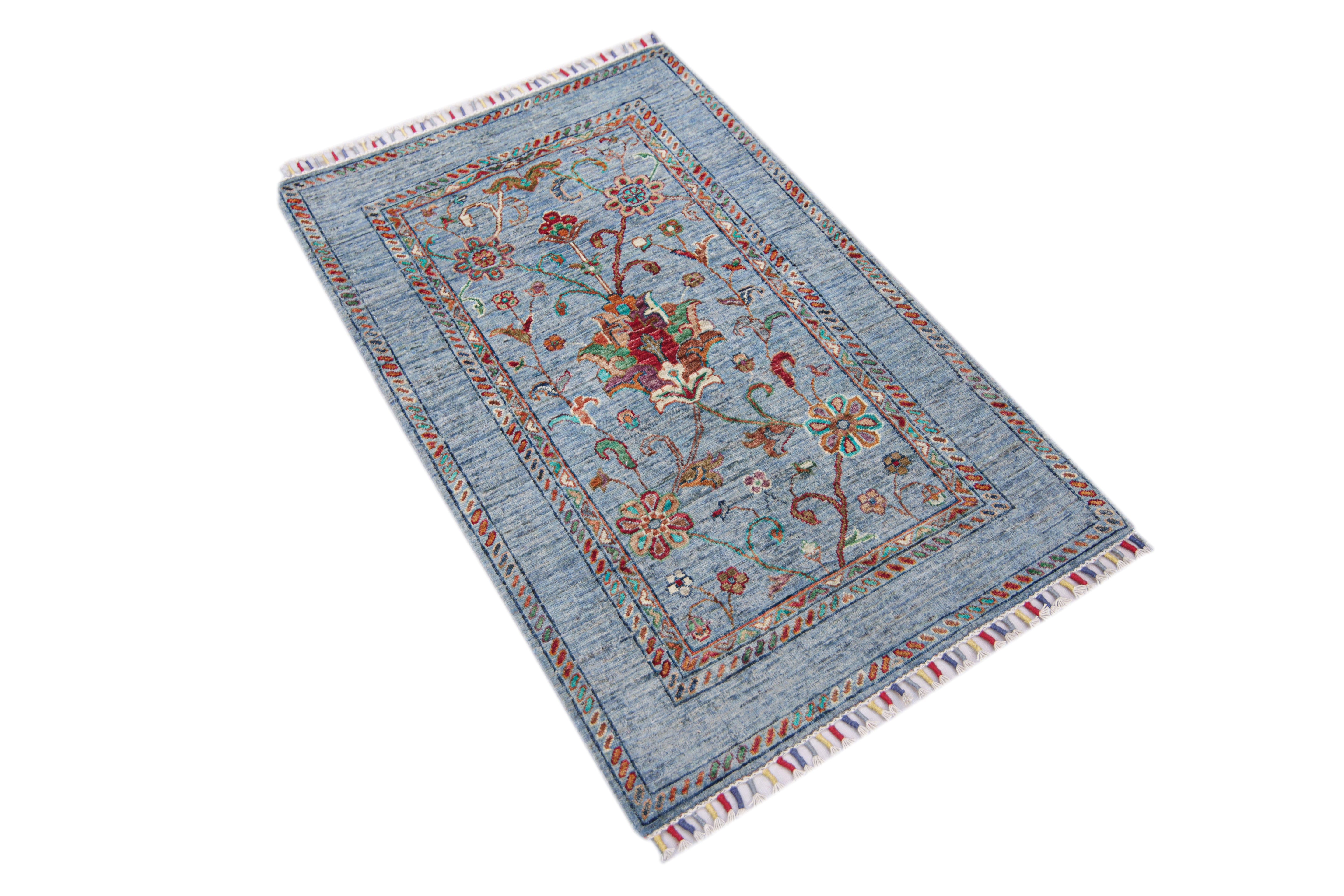 Sultani Blue Rug PC 57474 - 1.27m X 0.84m