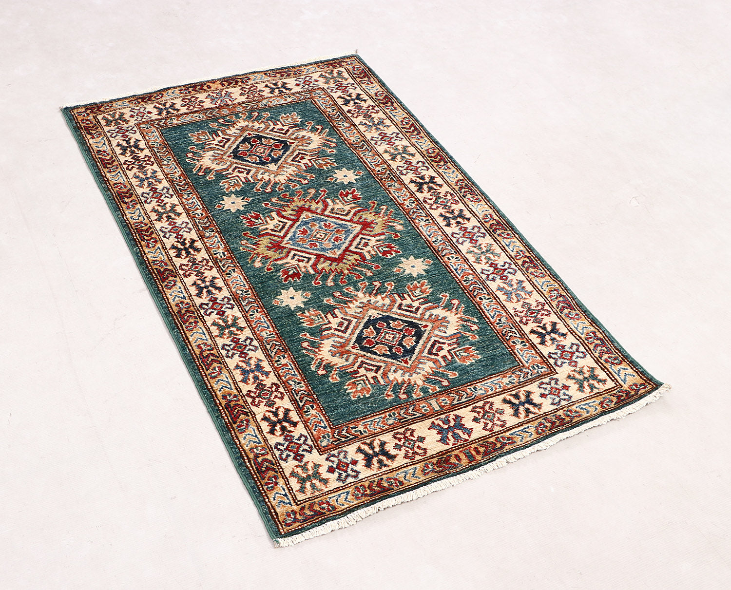 Supreme Kazak Green Rug PC 55410 - 1.27m X 0.80m