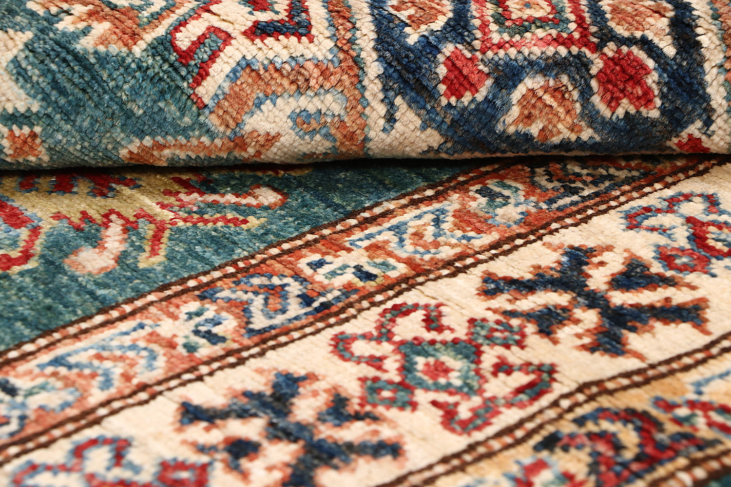 Supreme Kazak Green Rug PC 55410 - 1.27m X 0.80m