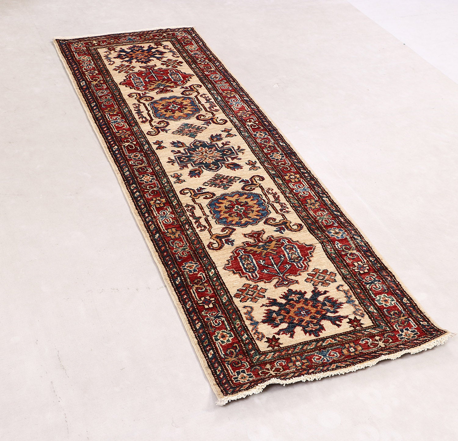 Supreme Kazak Ivory Rug PC 55422 - 1.95m X 0.60m