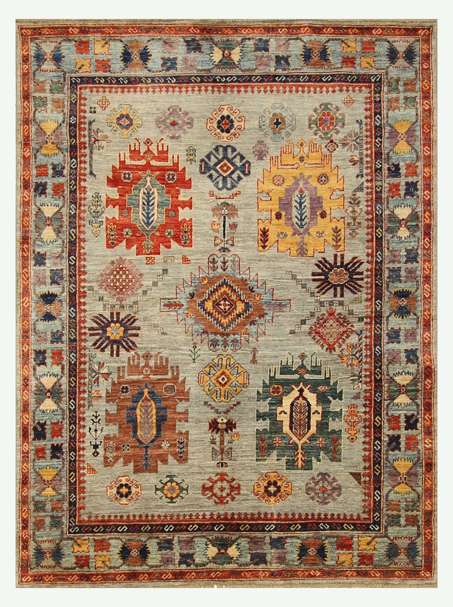 Sultani Grey Rug PC 51529 - 1.98m X 1.46m