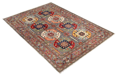 Kazak Grey Rug PC 52316 - 1.85m X 1.29m
