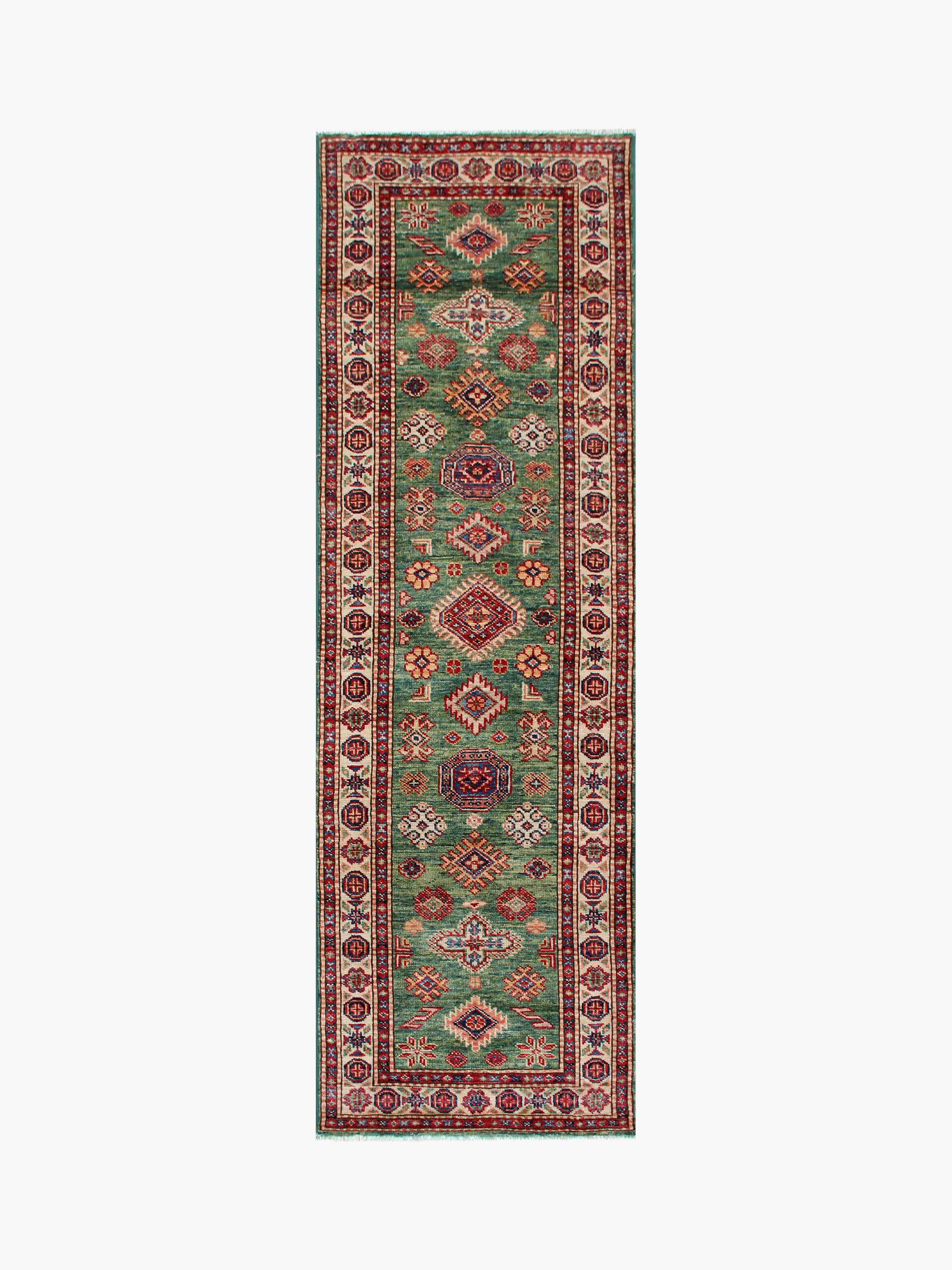 Supreme Kazak Green Rug PC 54559 - 1.83m X 0.60m