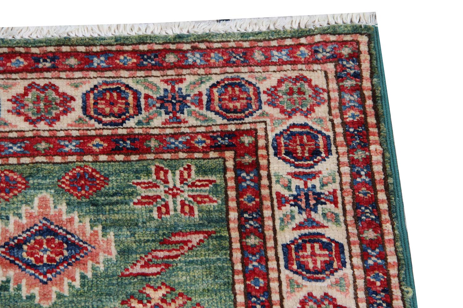 Supreme Kazak Green Rug PC 54559 - 1.83m X 0.60m