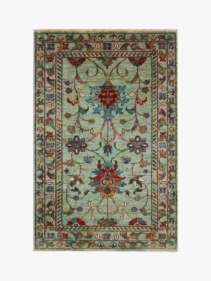 Sultani Green Rug PC 53307 - 1.27m X 0.83m