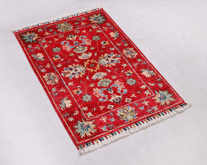 Sultani Red Rug PC 56684 - 0.89m X 0.62m