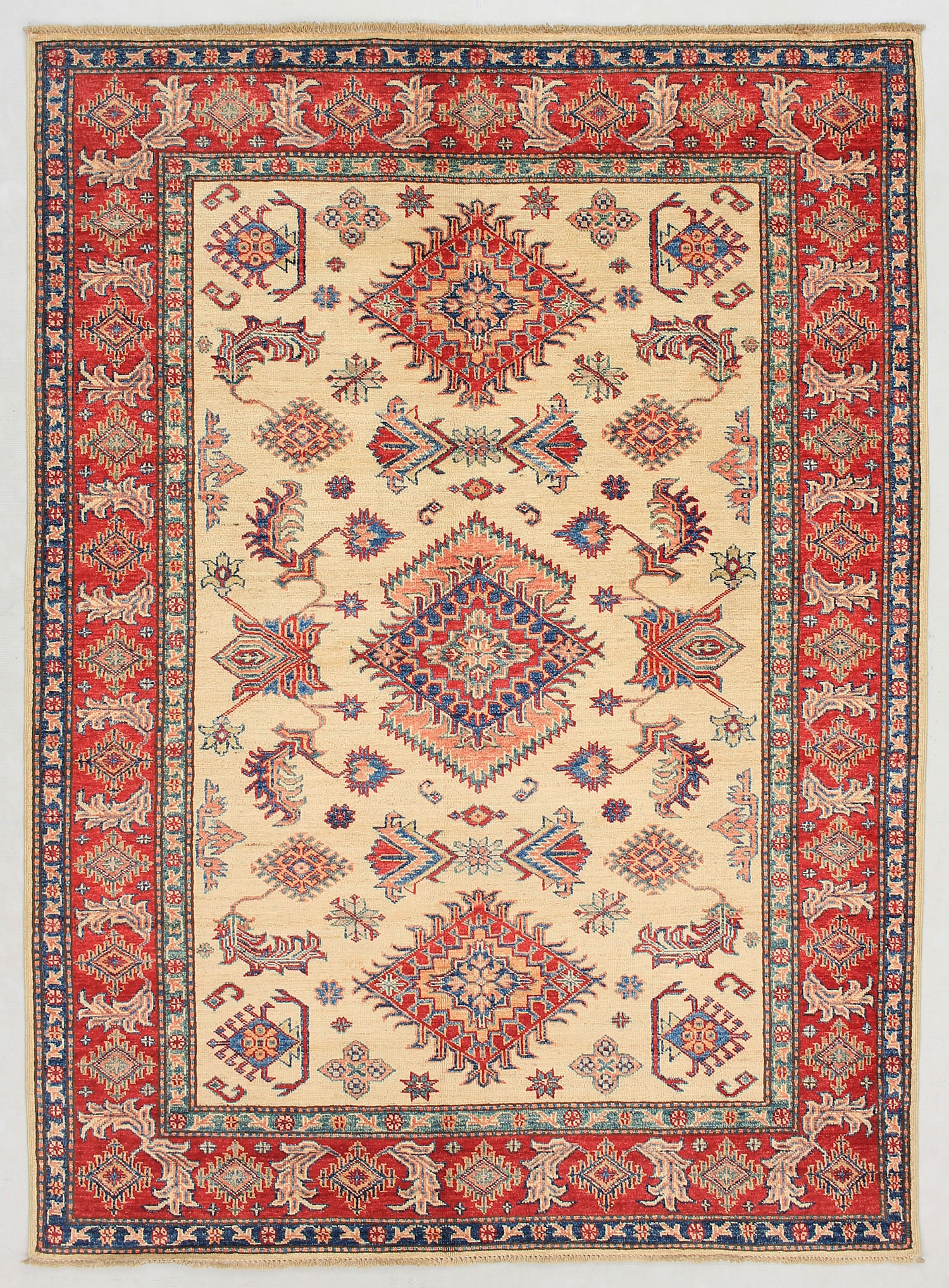Supreme Kazak Ivory Rug PC 54524 - 1.97m X 1.49m