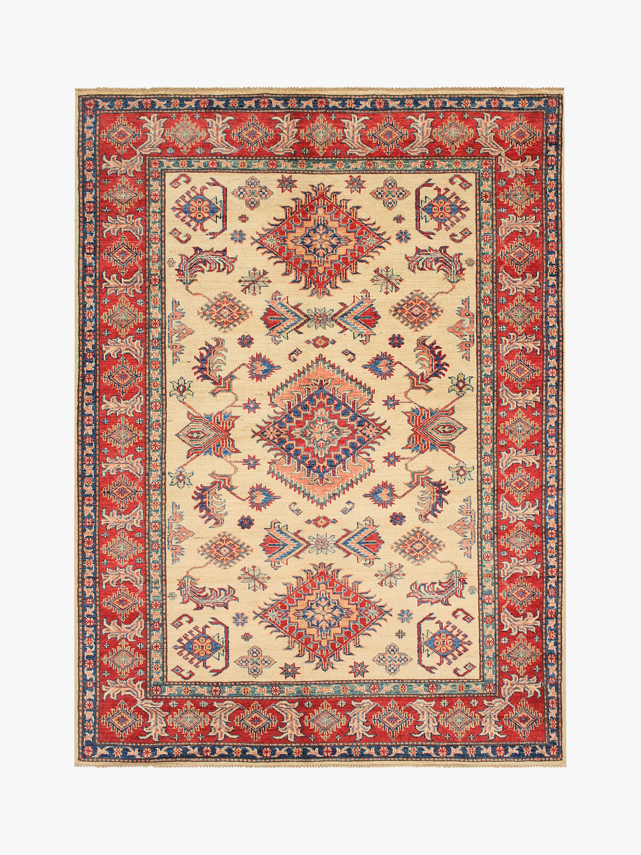 Supreme Kazak Ivory Rug PC 54524 - 1.97m X 1.49m