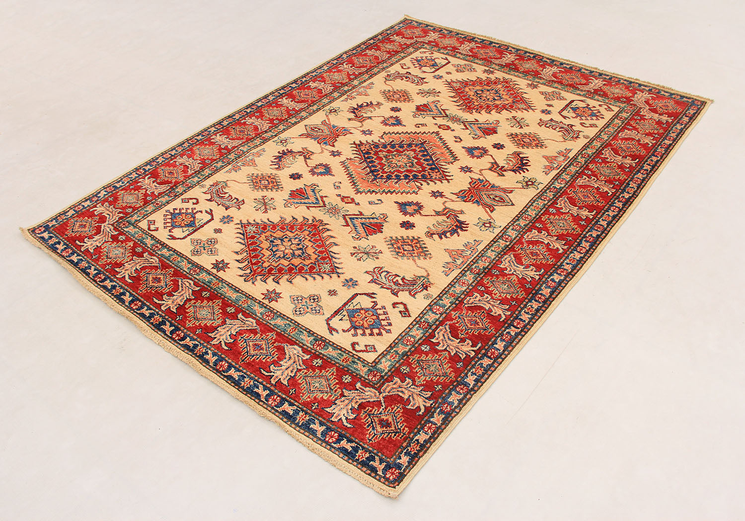 Supreme Kazak Ivory Rug PC 54524 - 1.97m X 1.49m