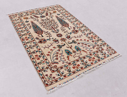 Pictorial Ivory Rug PC 56869 - 1.87m X 1.25m
