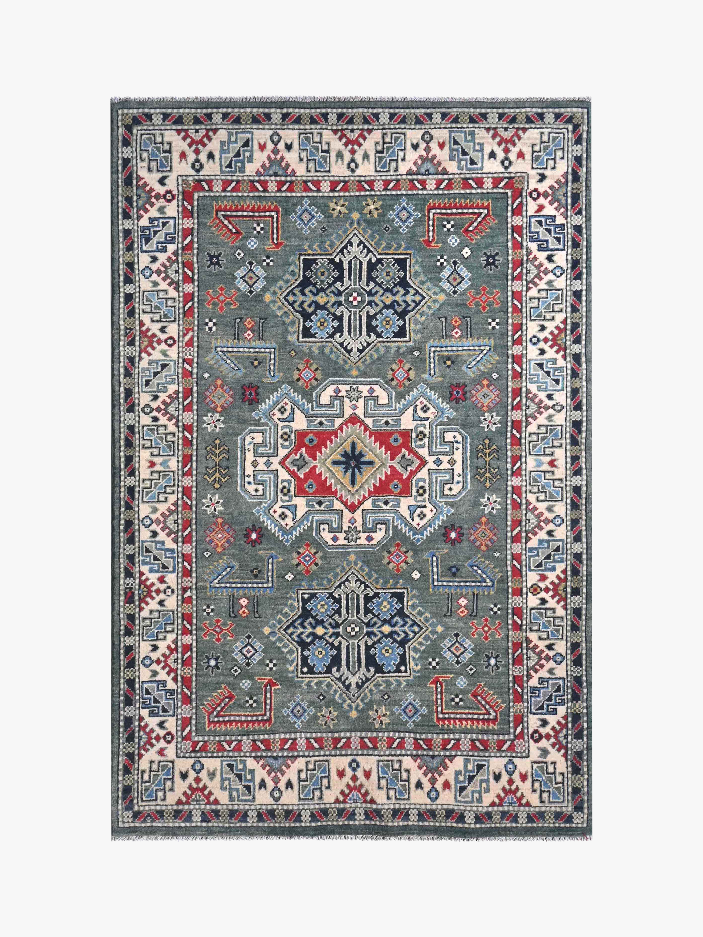 Kazak Green Rug PC 56123 - 1.82m X 1.19m