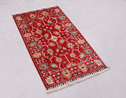 Sultani Red Rug PC 56762 - 0.96m X 0.57m