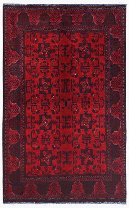 Khal Mohammadi Red Rug PC 56154 - 2.00m X 1.24m