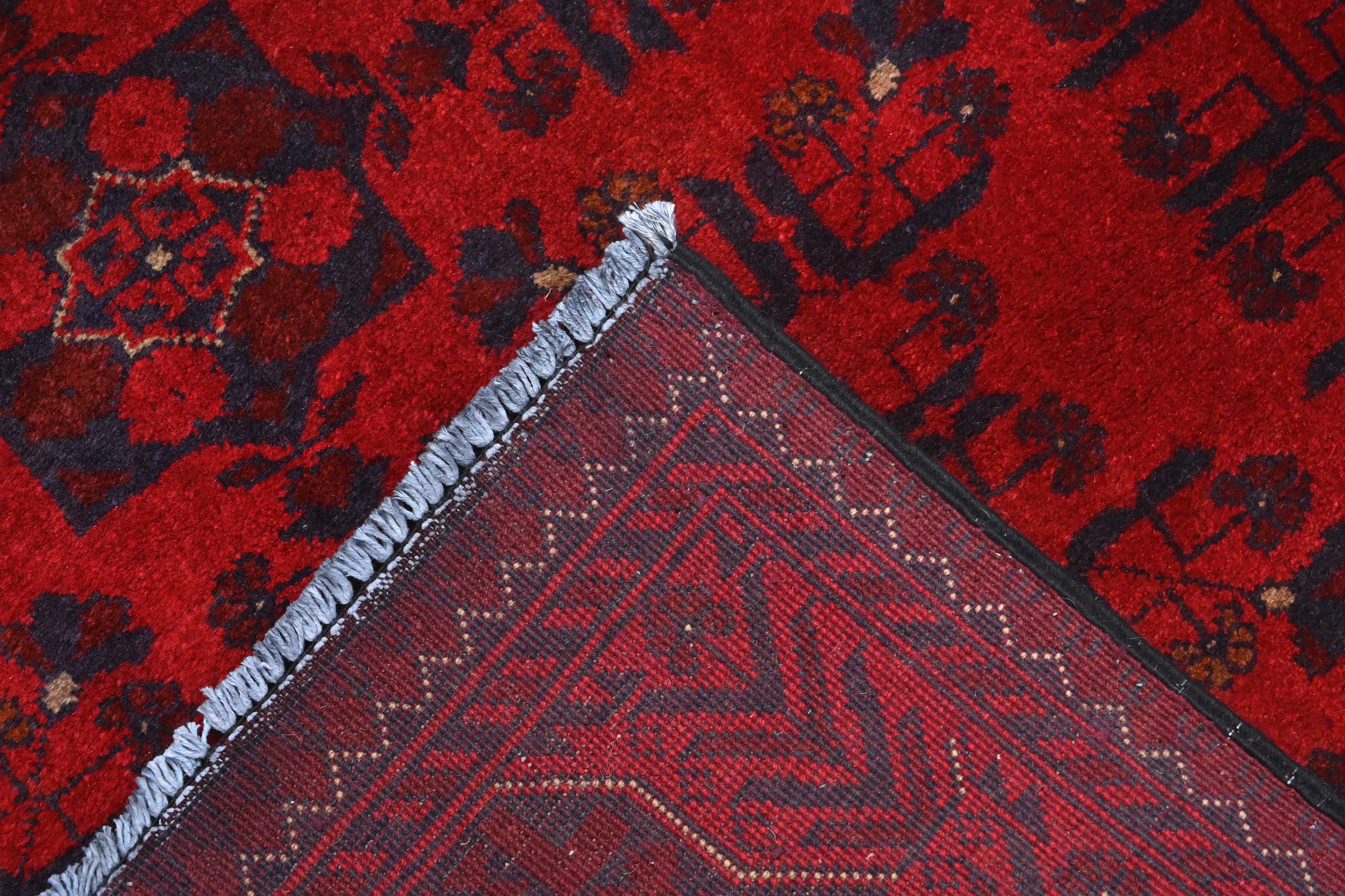 Khal Mohammadi Red Rug PC 56154 - 2.00m X 1.24m
