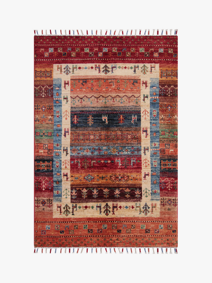 Loribaft Red Rug PC 57478 - 1.13m X 0.82m