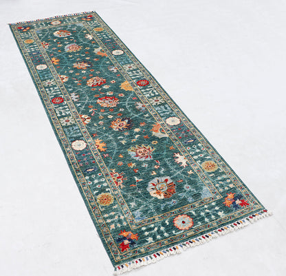 Sultani Green Rug PC 57711 - 2.49m X 0.83m