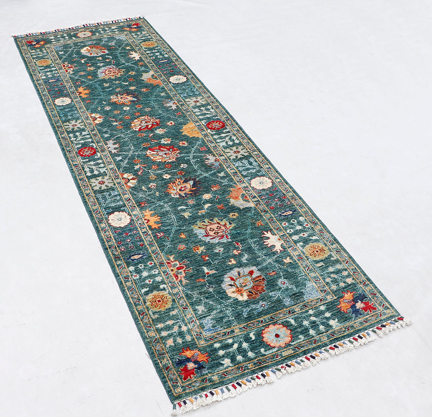 Sultani Green Rug PC 57711 - 2.49m X 0.83m