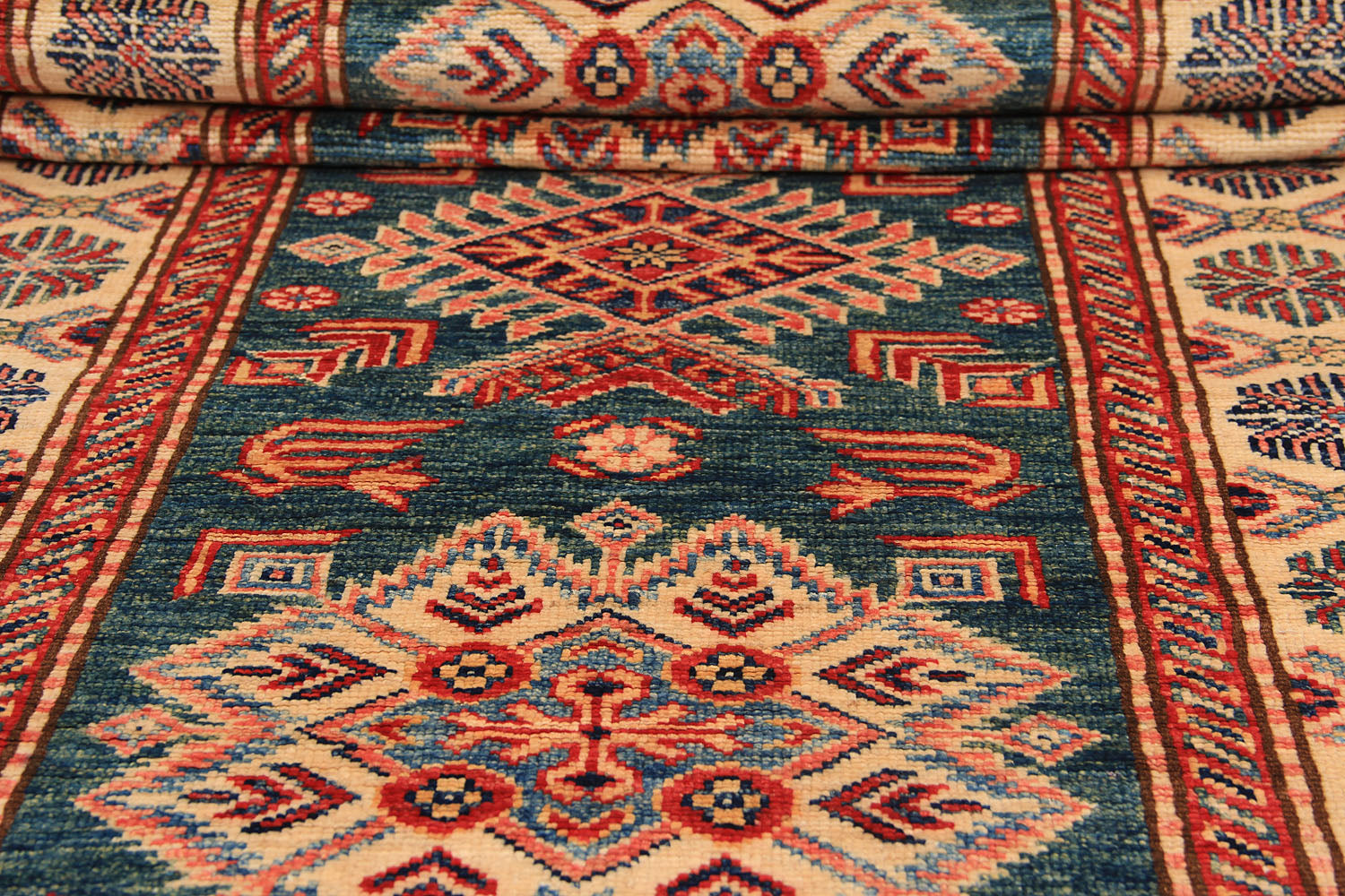 Supreme Kazak Green Rug PC 54587 - 2.94m X 0.79m
