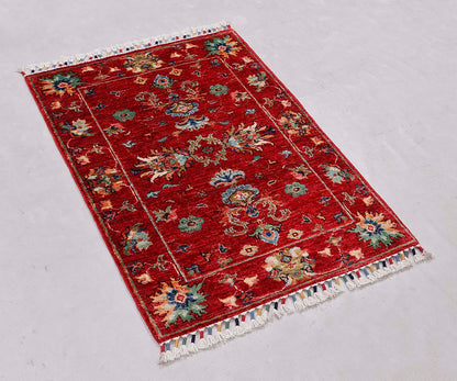 Sultani Red Rug PC 56682 - 0.94m X 0.64m