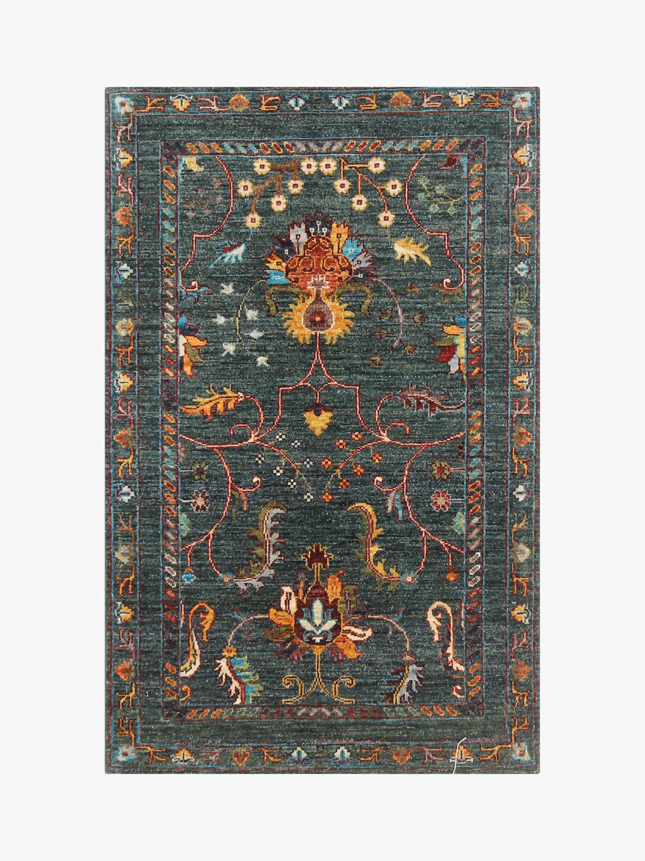 Sultani Green Rug PC 55873 - 1.34m X 0.83m