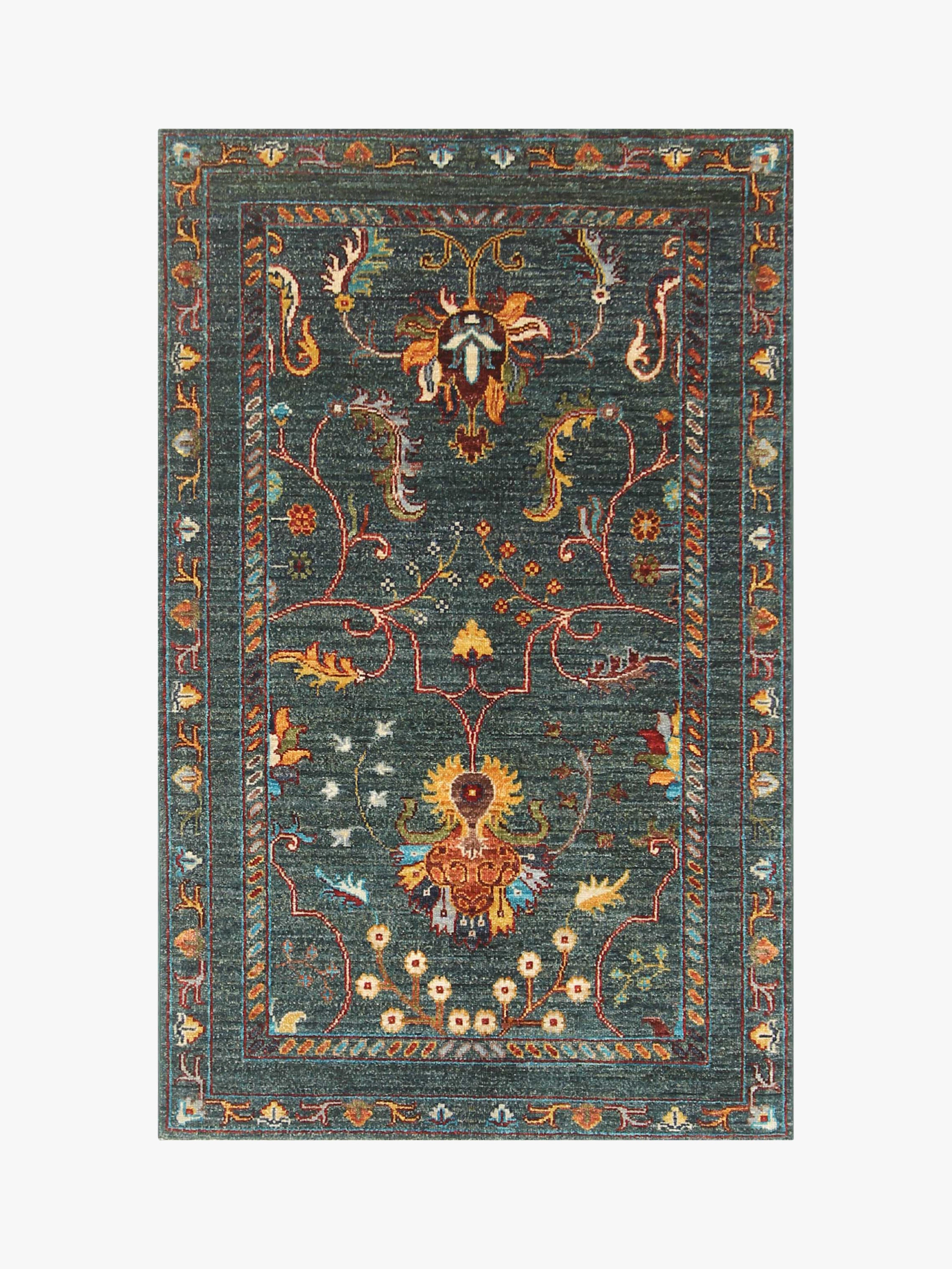 Sultani Green Rug PC 55875 - 1.33m X 0.83m