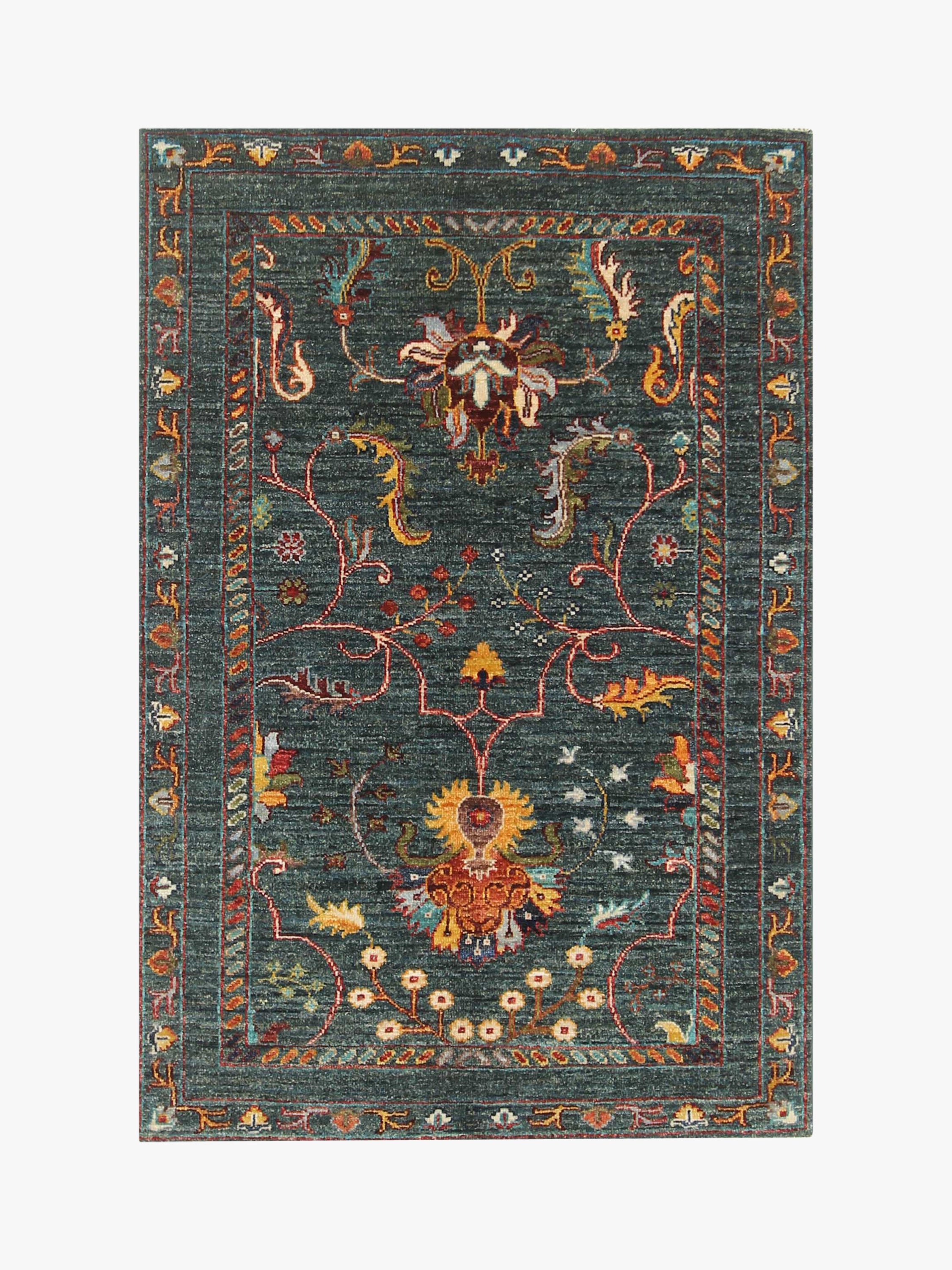 Sultani Green Rug PC 55876 - 1.25m X 0.83m