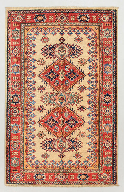 Supreme Kazak Ivory Rug PC 54472 - 1.55m X 0.99m