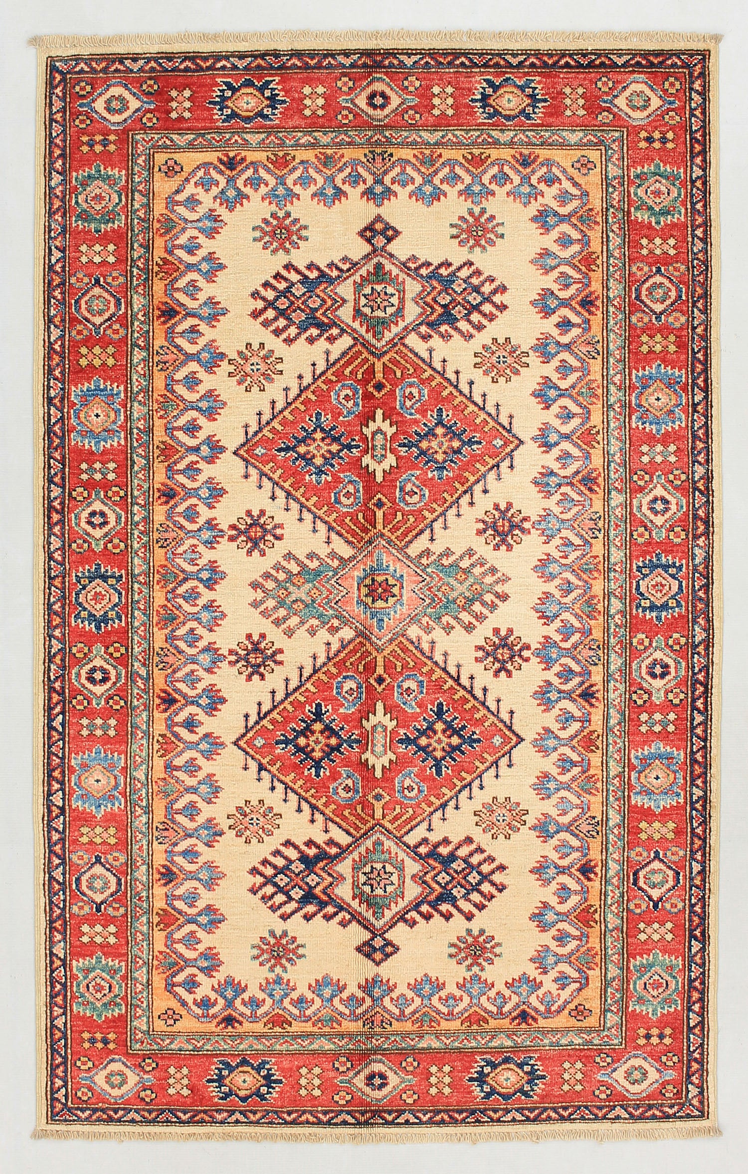 Supreme Kazak Ivory Rug PC 54463 - 1.55m X 0.99m