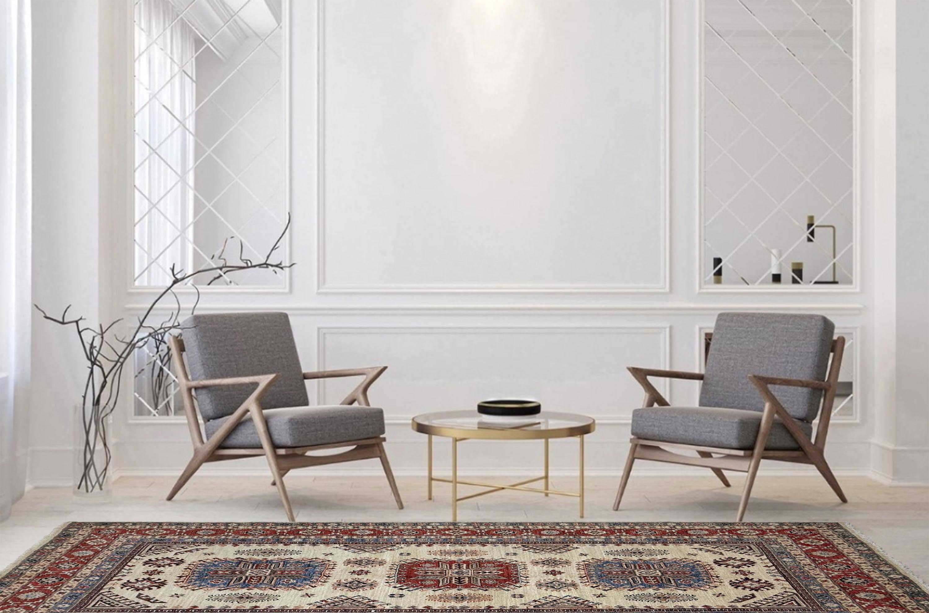 Supreme Kazak Ivory Rug PC 57424 - 2.42m X 1.67m