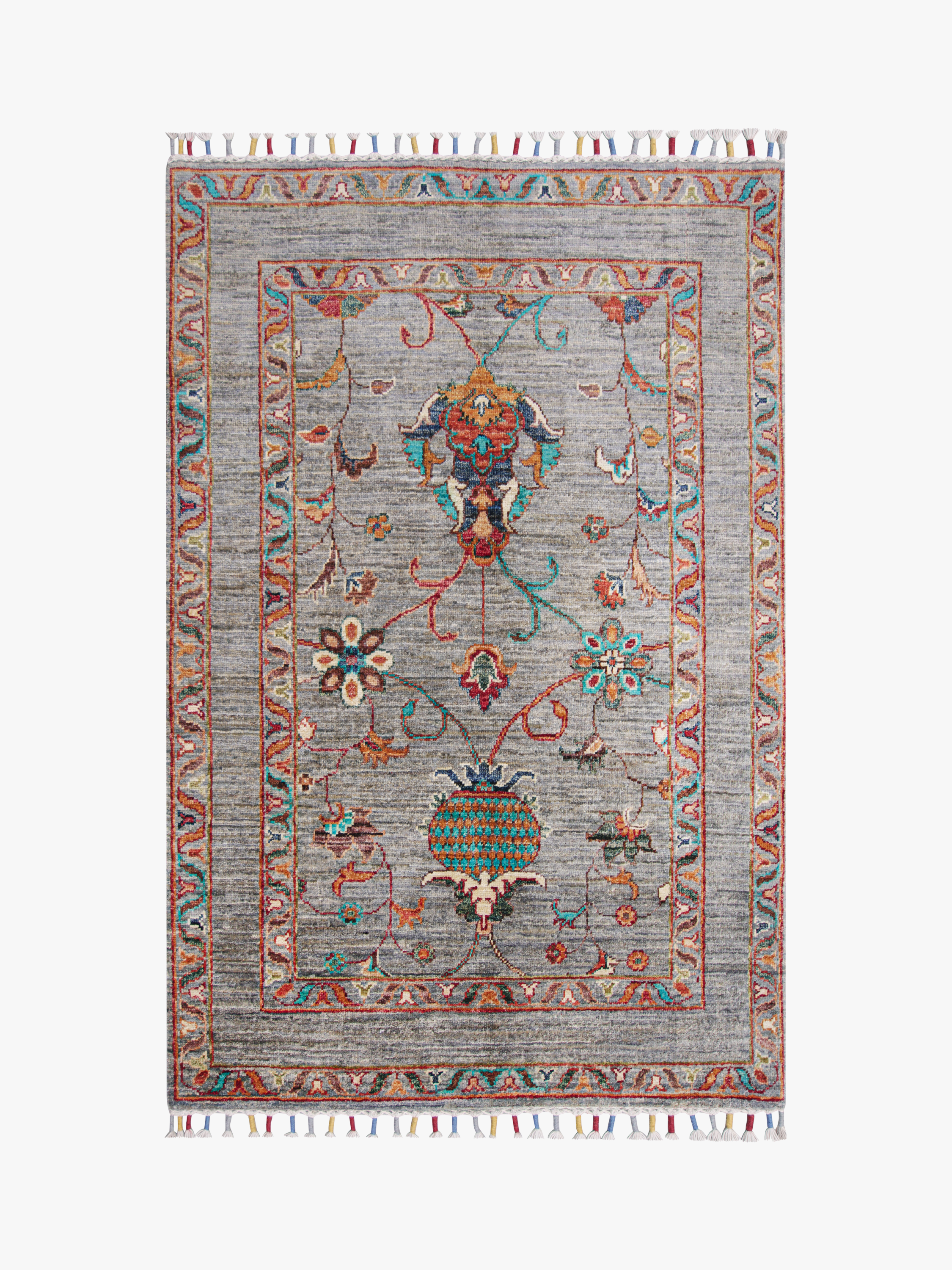 Sultani Grey Rug PC 57480 - 1.24m X 0.85m
