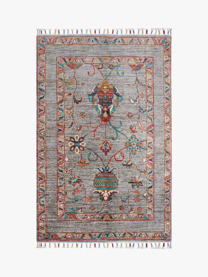 Sultani Grey Rug PC 57480 - 1.24m X 0.85m