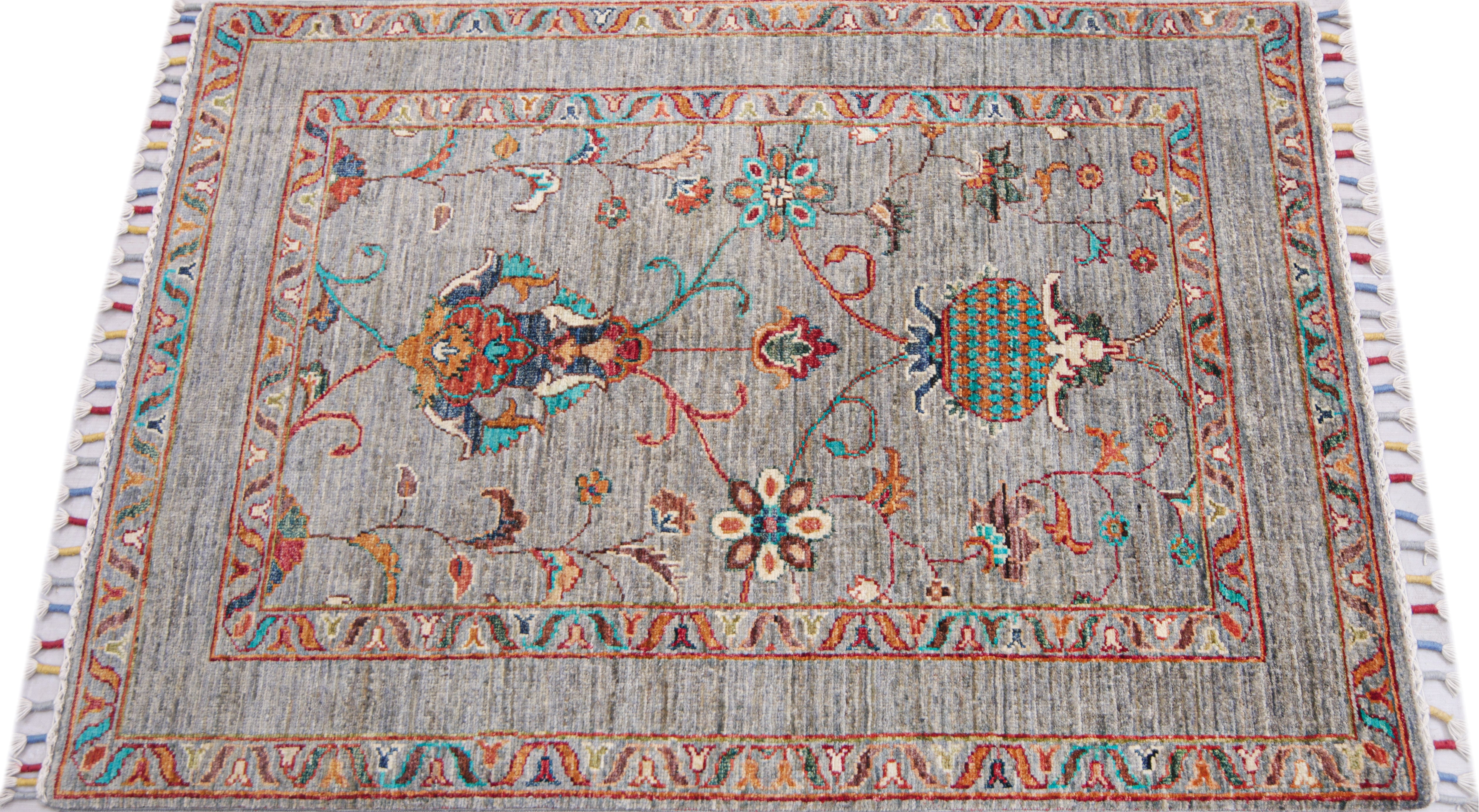 Sultani Grey Rug PC 57480 - 1.24m X 0.85m