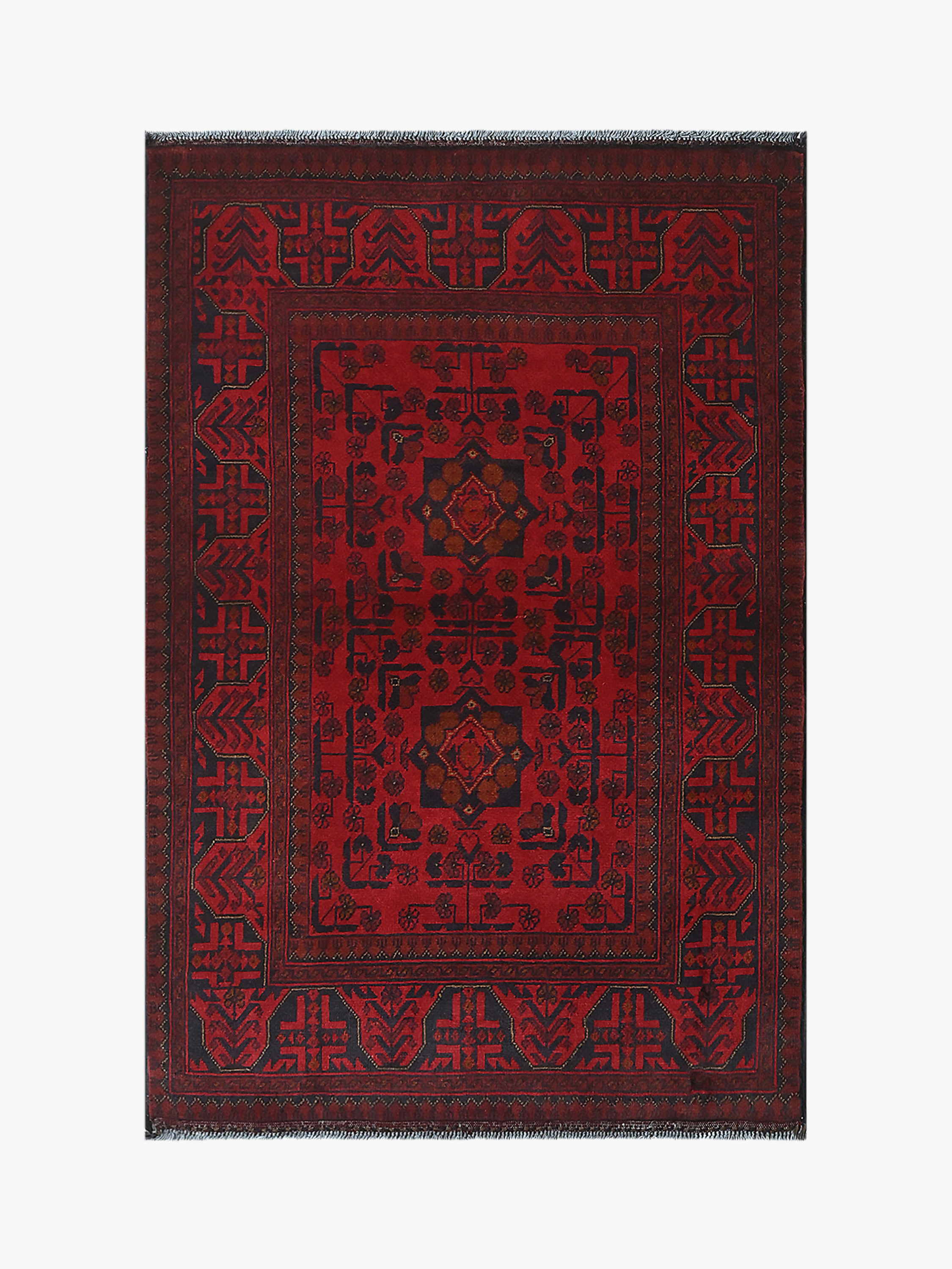 Khal Mohammadi Red Rug PC 52937 - 1.44m X 1.02m