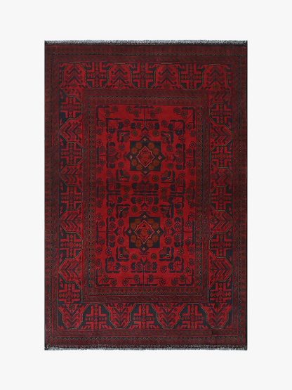 Khal Mohammadi Red Rug PC 52937 - 1.44m X 1.02m