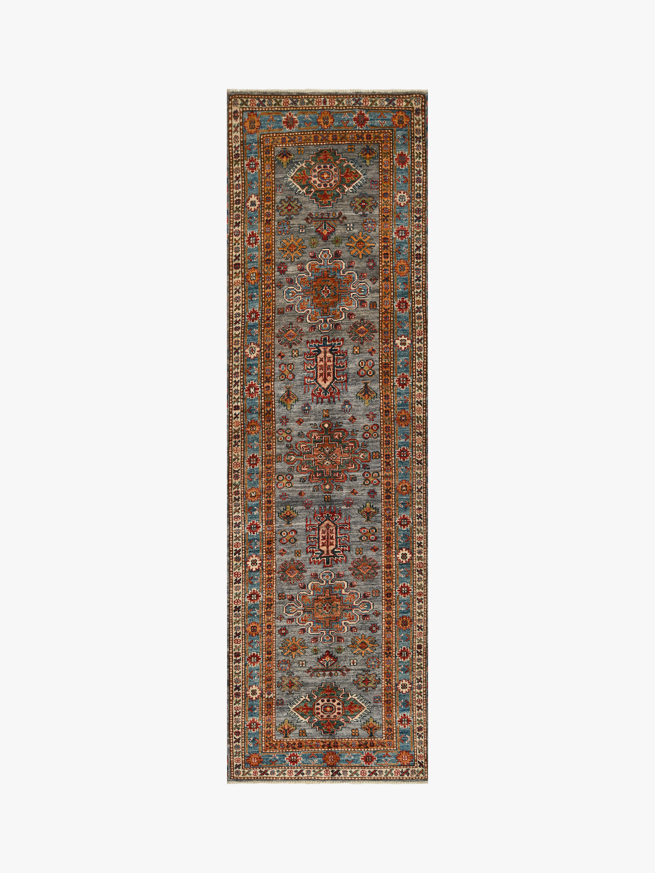 Supreme Kazak Grey Rug PC 54910 - 2.46m X 0.80m
