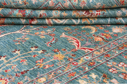 Pictorial Green Rug PC 52554 - 3.10m X 2.42m