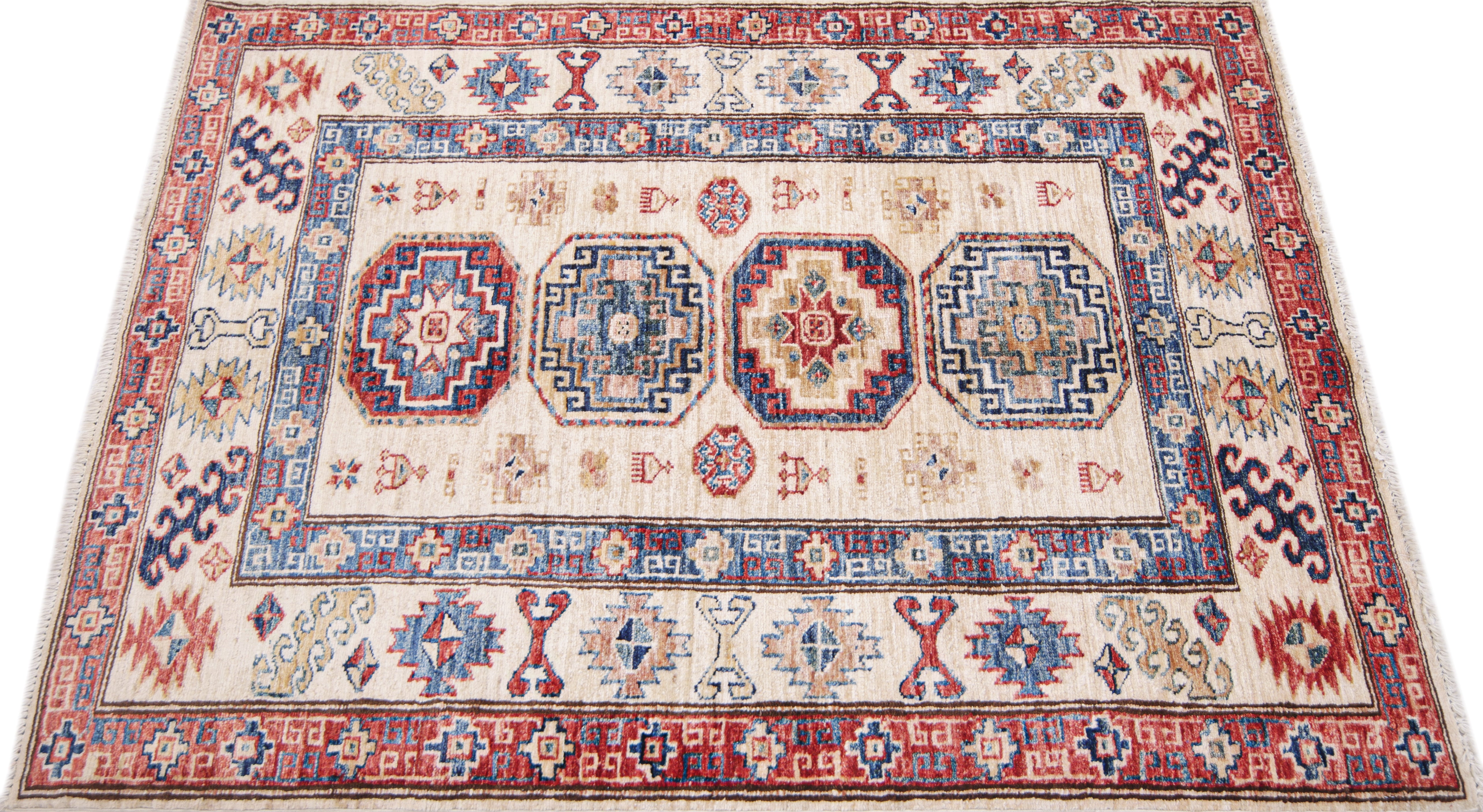 Supreme Kazak Ivory Rug PC 57484 - 1.45m X 1.04m