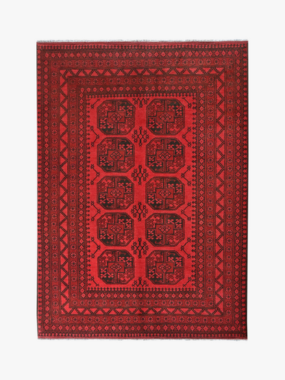 Red Afghan Rug PC 50650 - 2.38m X 1.65m