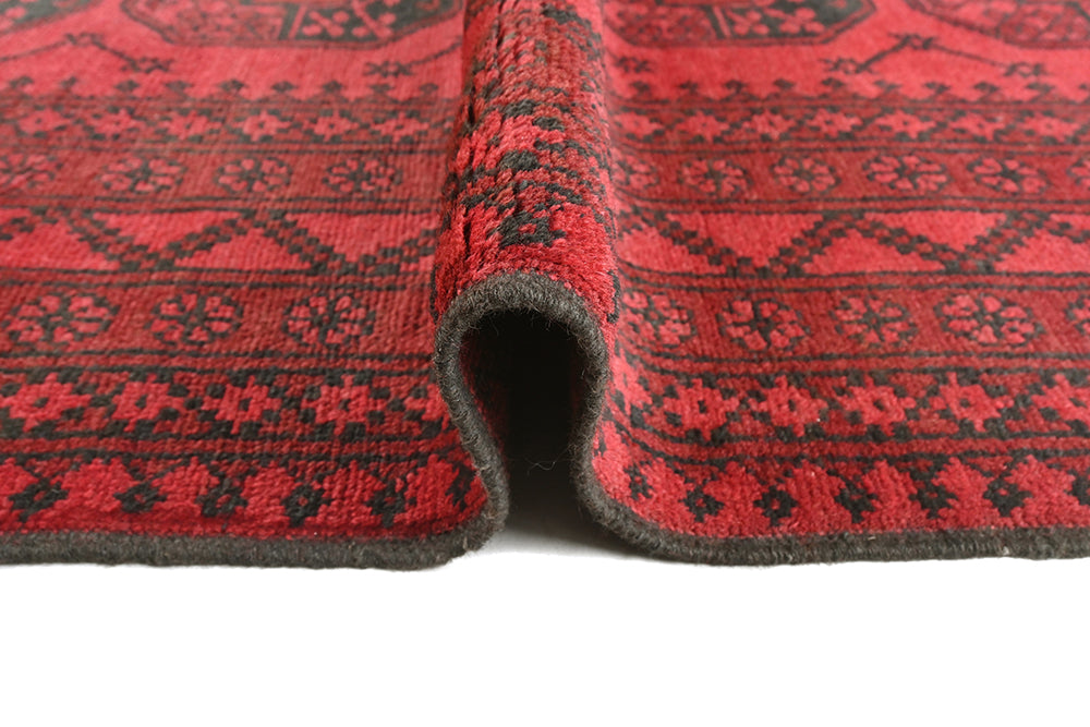 Red Afghan Rug PC 50650 - 2.38m X 1.65m