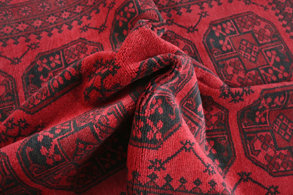 Red Afghan Rug PC 50650 - 2.38m X 1.65m